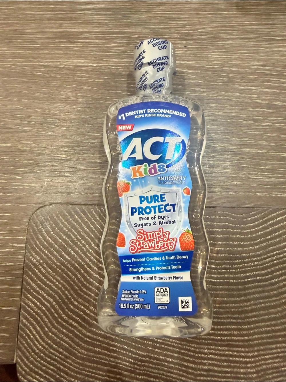 NWT ACT Kids Pure Protect Mouthwash - Simply Strawberry